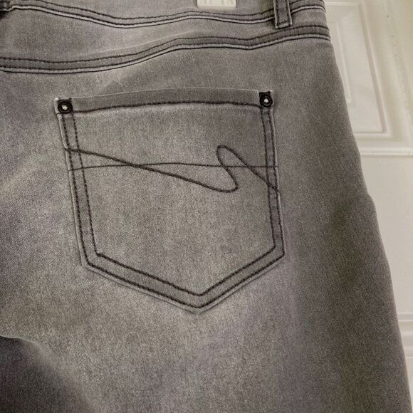 EST 1946 Cato Jeans Gray Stretch 5 Pocket Straight Leg Womens Size 12 - Picture 9 of 14